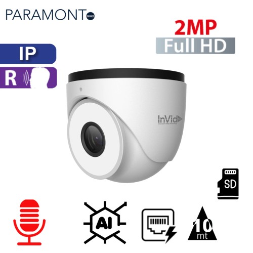 Cámara Ip tipo Domo de 2 megapixeles con reconocimiento facial (P-P2FACETXIR72G2)
